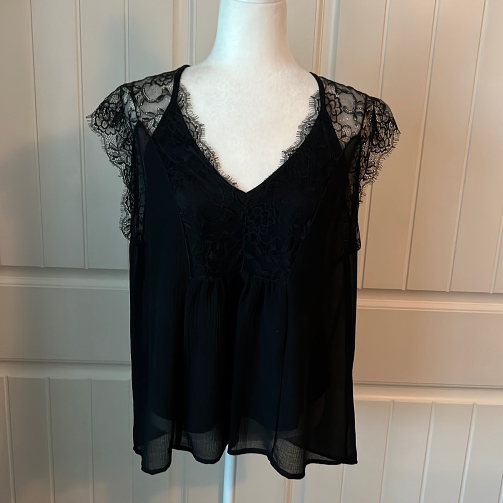 Lovestitch black blouse, M